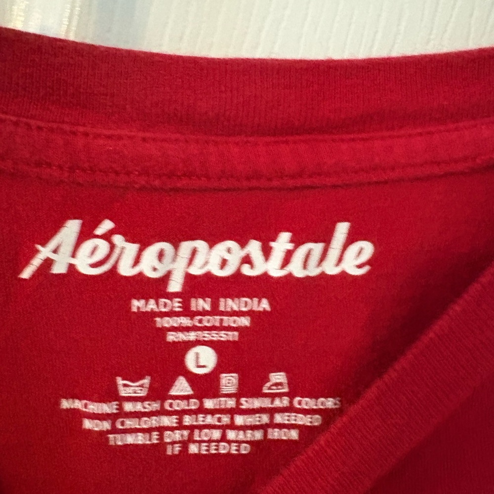 Red Aeropostale 1987 Logo Graphic Tee Large - Picture 3 of 4